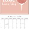 Rose – 2024 Square Wall Calendar 16 Month Food Planner Wine Beer Planner Gift