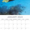Sea Food – 2024 Square Wall Calendar 16 Months Planner Christmas New Year Gift