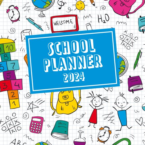 School Planner – 2024 Square Wall Calendar 16 Months Planner Xmas New Year Gift
