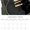 Iconic Guitars – 2024 Square Wall Calendar 16 Months Lifestyle Planner New Year