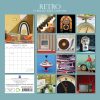Retro – 2024 Square Wall Calendar 16 Months Lifestyle Planner Xmas New Year Gift