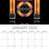 Retro – 2024 Square Wall Calendar 16 Months Lifestyle Planner Xmas New Year Gift