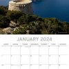 Mediterranean 2024 Square Wall Calendar 16 Month Planner Christmas New Year Gift