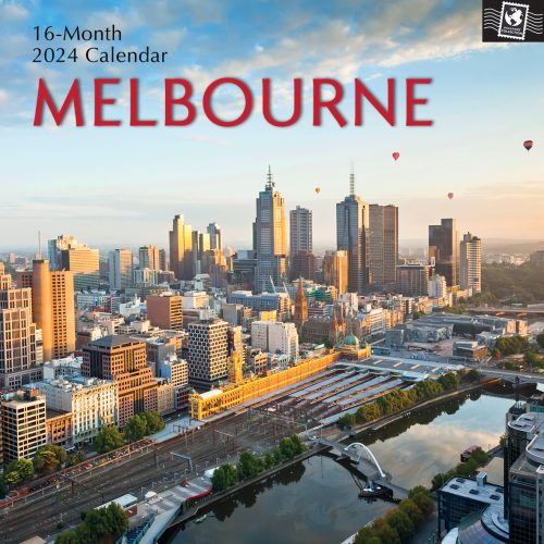 Melbourne – 2024 Square Wall Calendar 16 Months Planner Christmas New Year Gift
