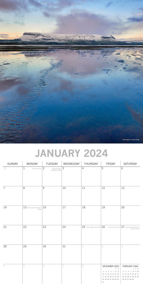 The Wild Atlantic Way – 2024 Square Wall Calendar 16 Month Planner New Year Gift