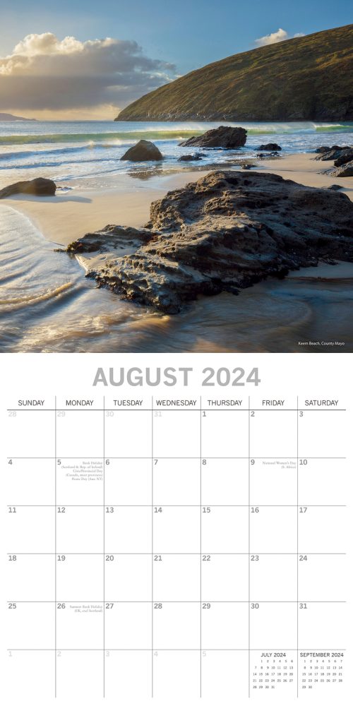 The Wild Atlantic Way – 2024 Square Wall Calendar 16 Month Planner New Year Gift