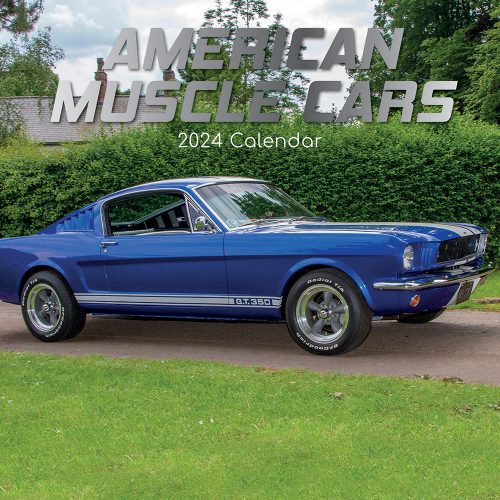 American Muscle Cars – 2024 Square Wall Calendar 16 Months Planner New Year Gift