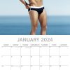 Hunks in Trunks – 2024 Square Wall Calendar 16 Months Planner Xmas New Year Gift