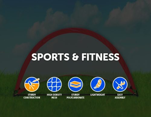 Portable Kids Soccer Goals Set – 2 Pop Up Soccer Goals, Cones, Goal Carry Bag