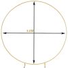 3M Gold Wedding Hoop Round Circle Arch Backdrop Flower Display Stand Frame Background