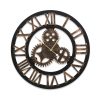 Wall Clock 80CM Large Modern Vintage Retro Luxury Art Metal Home Decor