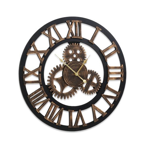 Wall Clock 80CM Large Modern Vintage Retro Luxury Art Metal Home Decor