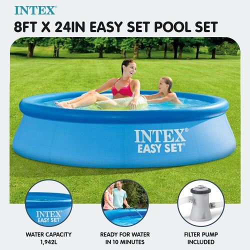 Intex 28108AU Easy Set Above Ground Swimming Pool 2.44m x 61cm