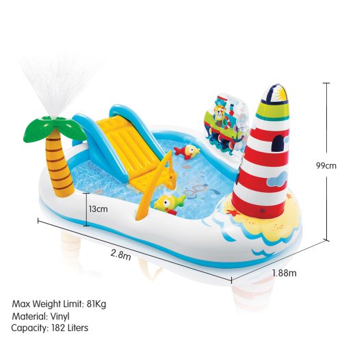 Intex 57162NP Fishing Fun Play Centre Inflatable Kids Swimming Pool