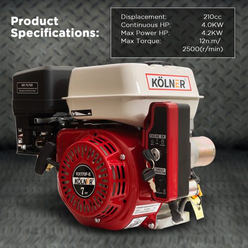 7HP Horizontal Key Shaft Q Type Petrol ENGINE – Electric Start