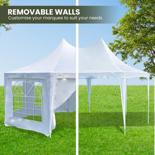 Wallaroo 6×4.5m Wedding Gazebo Marquee with Sidewalls