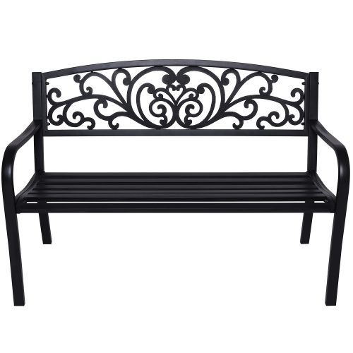 Wallaroo Steel Outdoor Garden Bench – Floral