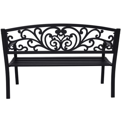 Wallaroo Steel Outdoor Garden Bench – Floral