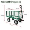 Steel Mesh Garden Trolley Cart – Green