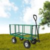 Steel Mesh Garden Trolley Cart – Green