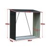 Wallaroo Wood Storage Shed Galvanized Steel – Black