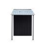 Wallaroo 4x8ft Zinc Steel Garden Shed with Open Storage – Black