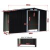 Wallaroo Garden Shed with Semi-Close Storage 4*8FT – Black