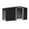 Wallaroo Garden Shed with Semi-Close Storage 4*8FT – Black