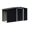 Wallaroo Garden Shed with Semi-Close Storage 4*8FT – Black