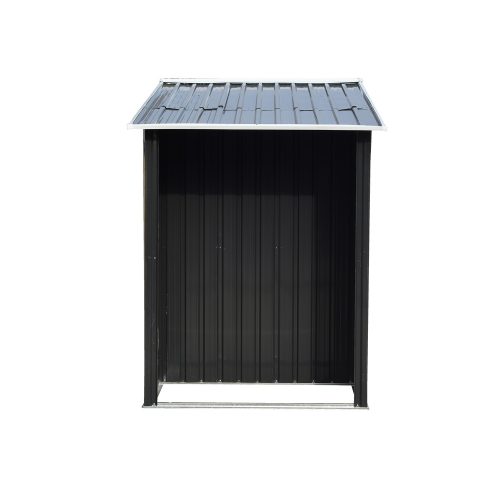 Wallaroo Garden Shed with Semi-Close Storage 4*8FT – Black