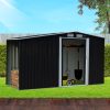 Wallaroo Garden Shed with Semi-Close Storage 4*8FT – Black