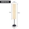 Sarantino Metal Floor Lamp with White Paper Wrinkle Shade Light Stand