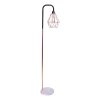 Sarantino Rose Gold Floor Lamp with Geometric Shade