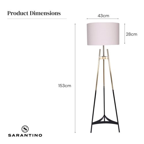Sarantino Gradient Tripod Floor Lamp