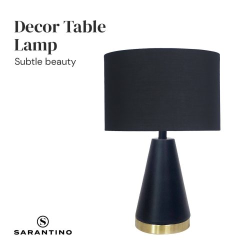 Sarantino Metal Table Lamp in Black and Gold