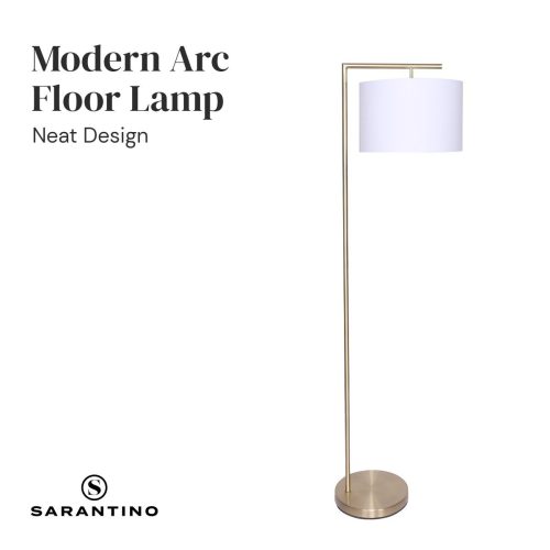 Sarantino 90-Degree Modern Arc Floor Lamp