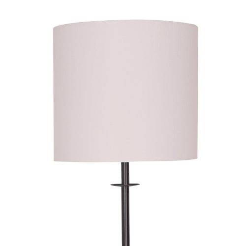 Sarantino Concrete & Metal Table Lamp with Off-White Linen Shade