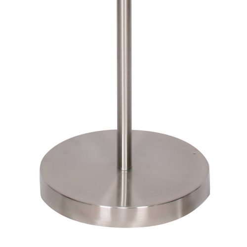 Sarantino Brushed Nickel Height-Adjustable Metal Floor Lamp