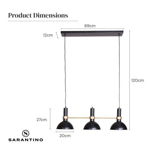 Sarantino 3-Light Hanging Pendant Lamp