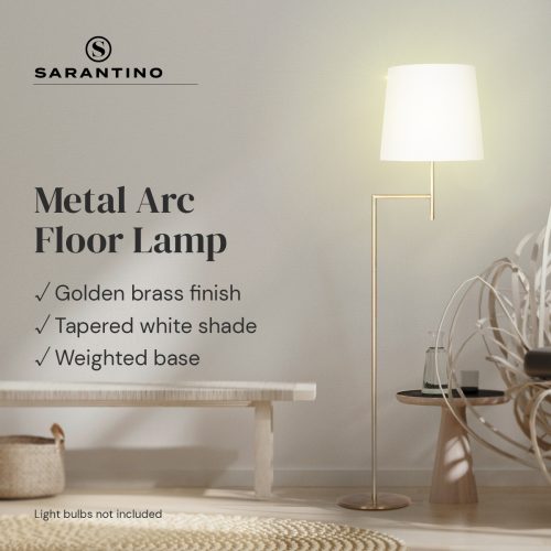 Sarantino Metal Floor Lamp – Antique Brass