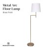 Sarantino Metal Floor Lamp – Antique Brass