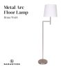 Sarantino Nickel Metal Arc Floor Lamp