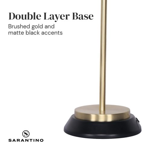 Sarantino Black/Brass Table Lamp