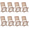 Folding Outdoor Chairs Solid Acacia Wood