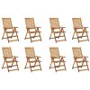 Folding Garden Chairs Solid Acacia Wood Brown