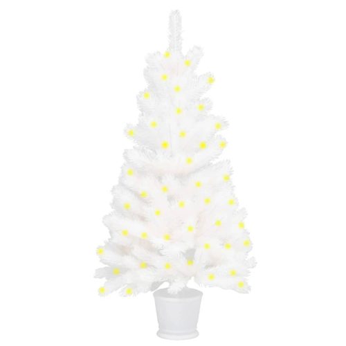 Artificial Christmas Tree with LEDs White