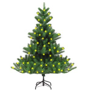 Nordmann Fir Artificial Christmas Tree with LEDs Green