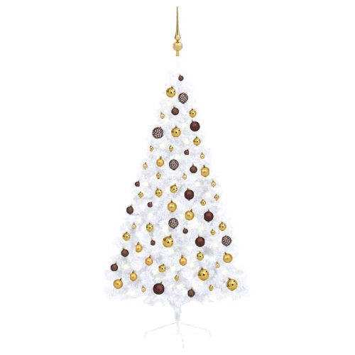 Artificial Half Christmas Tree with LEDs&Ball Set