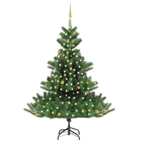 Nordmann Fir Artificial Christmas Tree LED&Ball Set Green