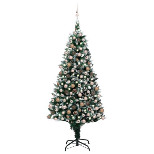 Artificial Christmas Tree with LEDs&Ball Set&Pinecones